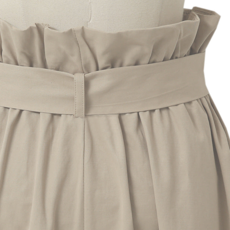 Casual Women High Waist Button Design A Line Skirts