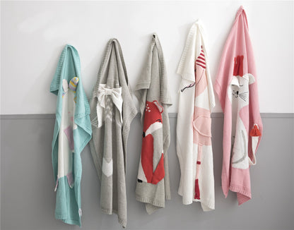 Unicorn Flamingo Print Knitting Kids/Infant Blankets--Free Shipping at meselling99