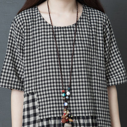 Vintage Plus Sizes Linen Long Dresses