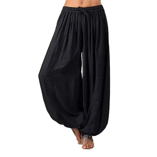 Casual Women Plus Sizes Wide Leg Pants