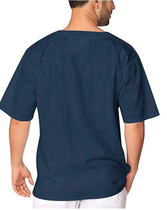 Hot Selling Linen Men Short Sleeves Shirts-STYLEGOING