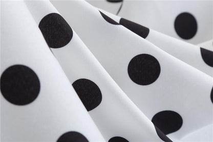 Summer Vintage Dot Print Sleeveless Dresses-STYLEGOING