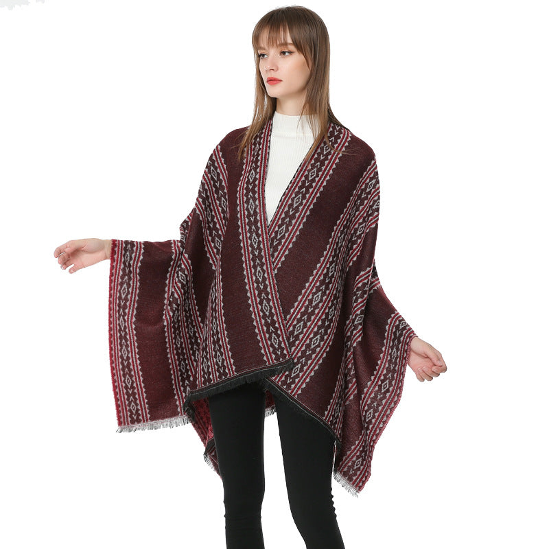 Casual Velvet Warm Capes for Women