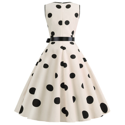 Summer Sleeveless Polka Dot Dresses