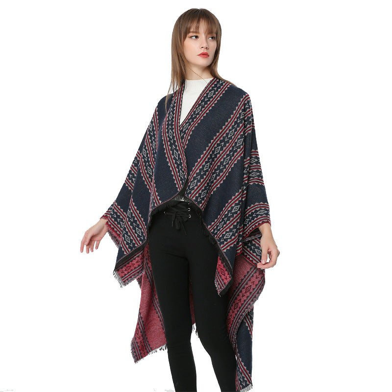 Casual Velvet Warm Capes for Women