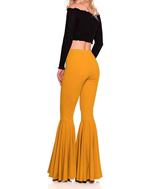 Summer Women High Waist Mermaid Trumpet Pants
