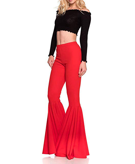 Summer Women High Waist Mermaid Trumpet Pants