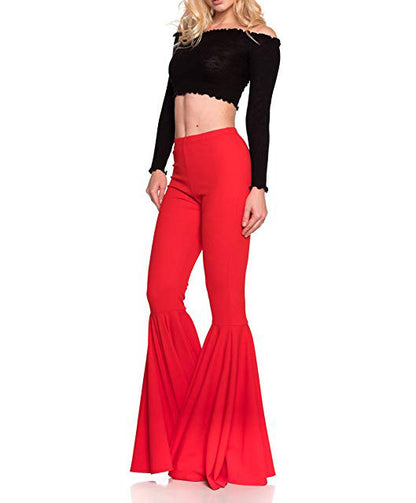 Summer Women High Waist Mermaid Trumpet Pants