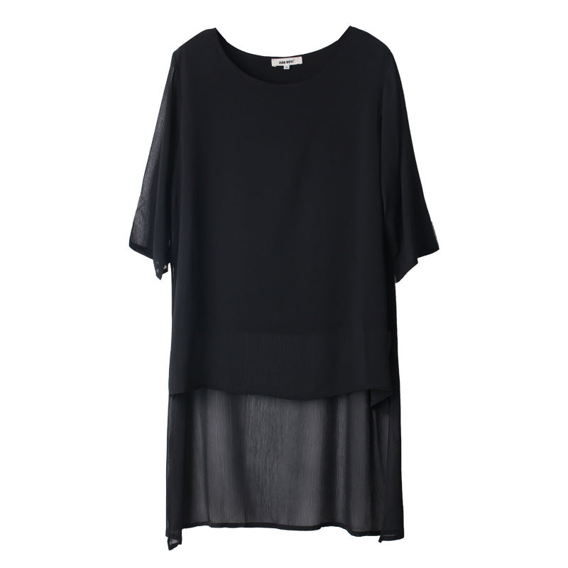 Fairy Summer Chiffon Plus Sizes Women Shirts