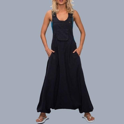 Women Casaul Linen Jumpsuits-STYLEGOING