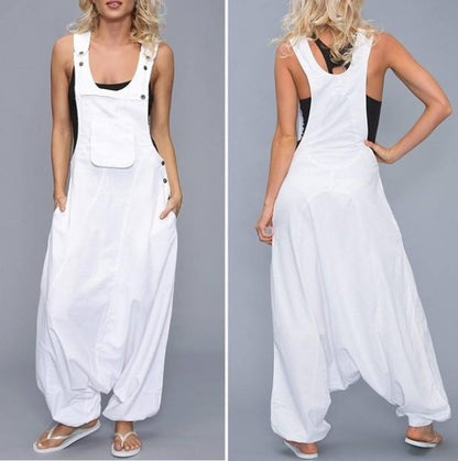 Women Casaul Linen Jumpsuits-STYLEGOING