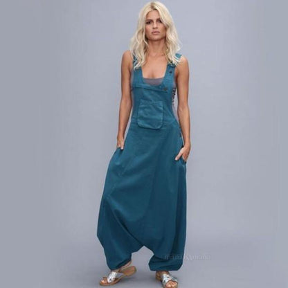 Women Casaul Linen Jumpsuits-STYLEGOING