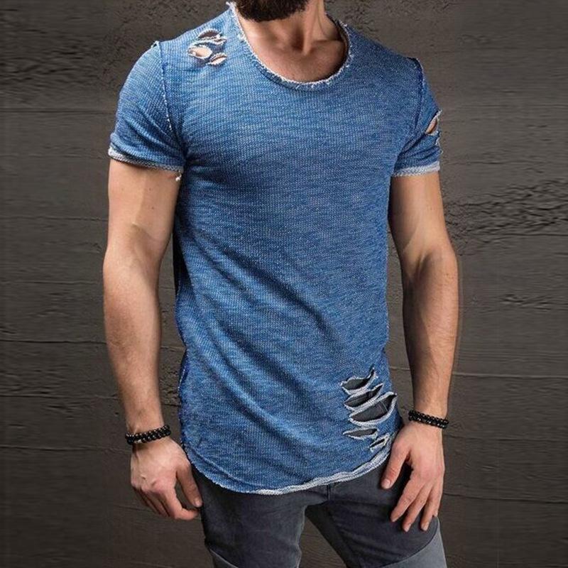 Men Round Neck Summer T Shirts-STYLEGOING