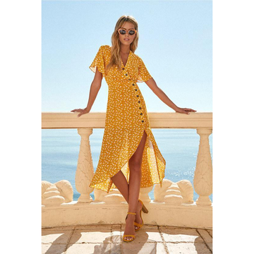 Summer Casual Irregular Midi Dresses-STYLEGOING