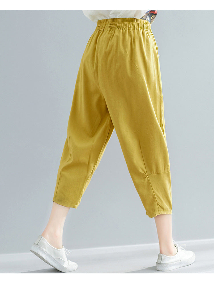 Women Chiffon Irregular Shirts and Harem Pants Summer Outfits