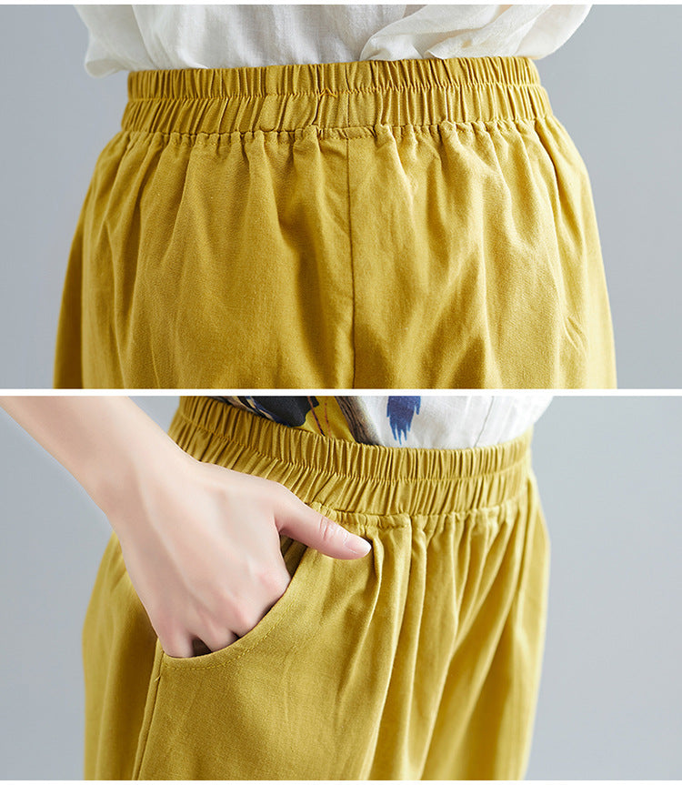 Women Chiffon Irregular Shirts and Harem Pants Summer Outfits