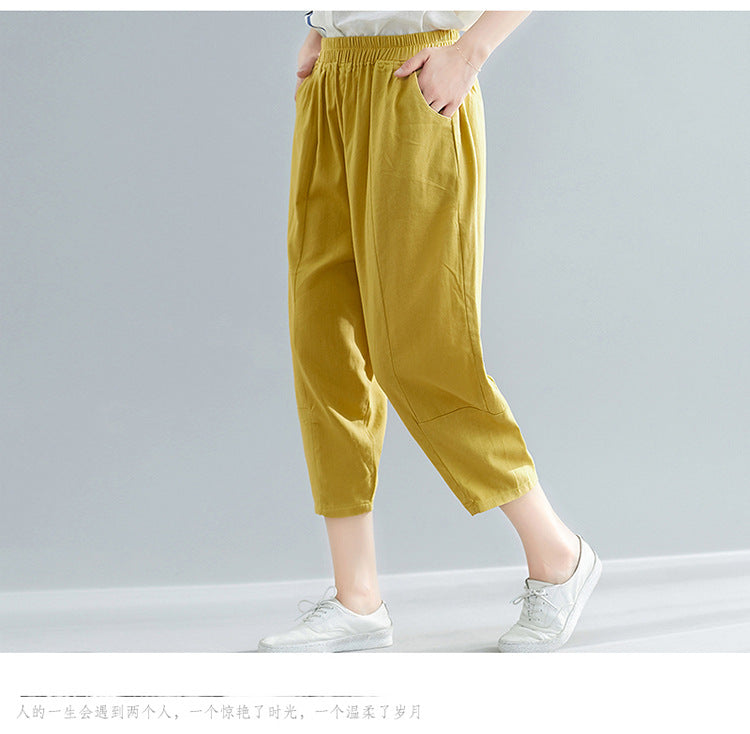 Women Chiffon Irregular Shirts and Harem Pants Summer Outfits