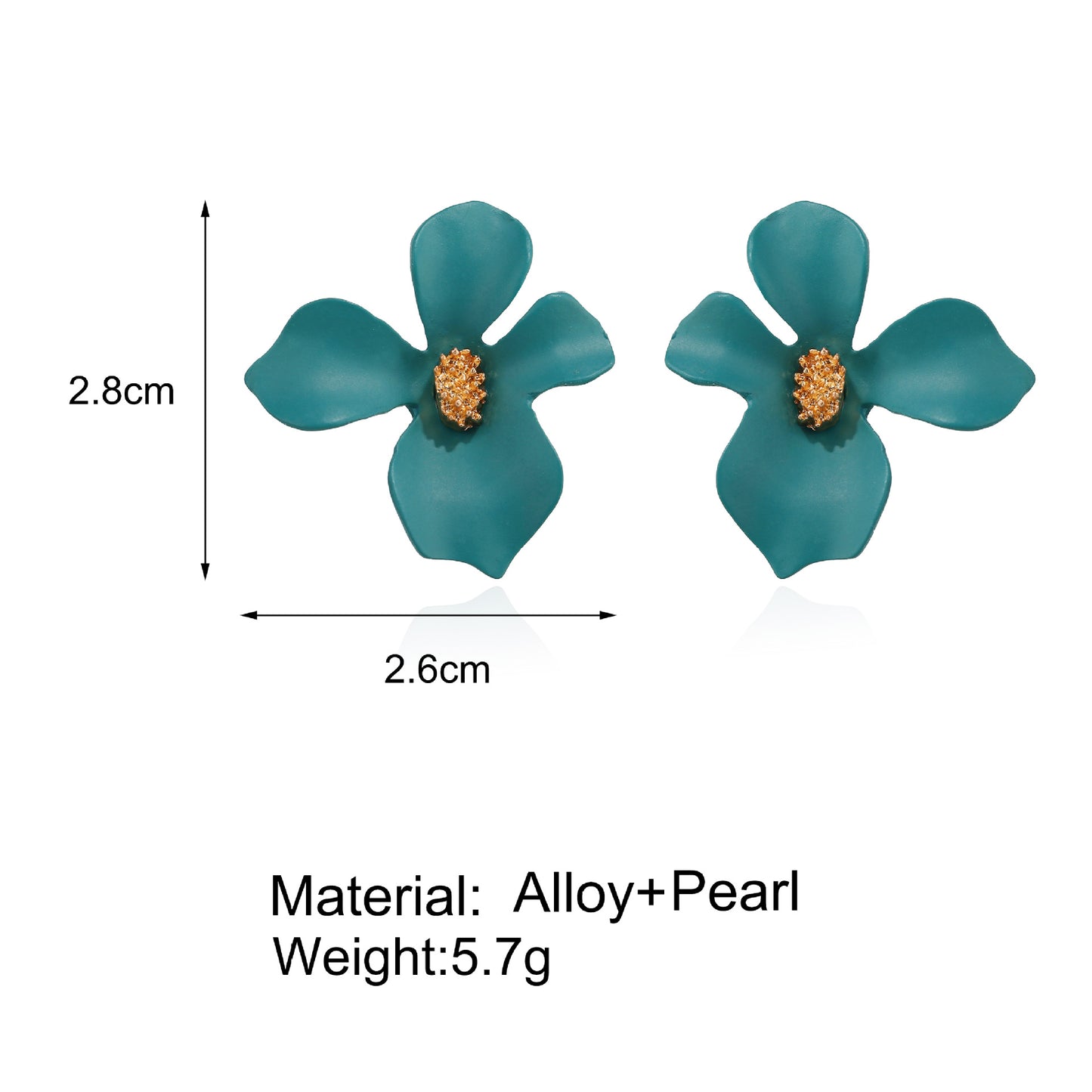 Fashion Flowers Design Candy Colar Women Earrings 2pcs/Set