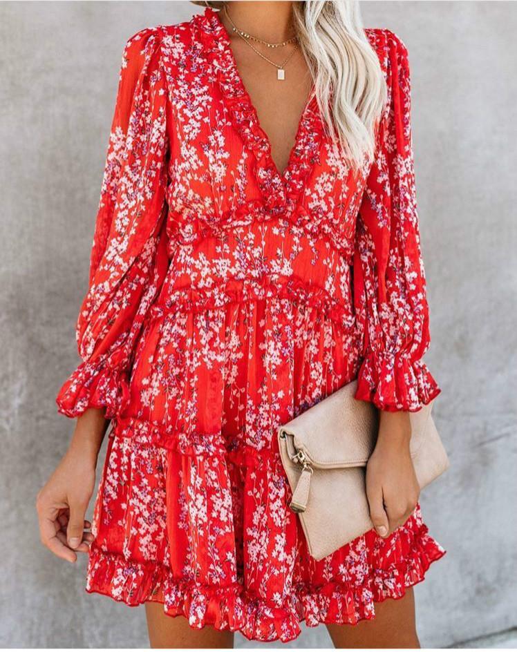 Sexy Backless Ruffled Short Beach Dresses-STYLEGOING