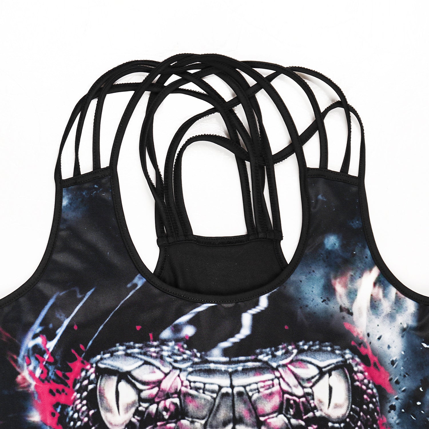 Halloween 3d Horrible Human Skeleton Tank Tops for Women