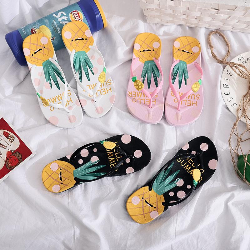 Cute Soft Pineapple Flip-flops Beach Slippers-STYLEGOING