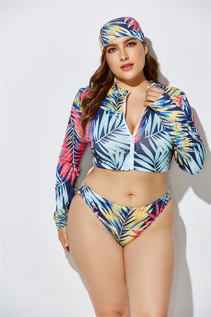Summer Plus Sizes 3pcs Bikini Suits