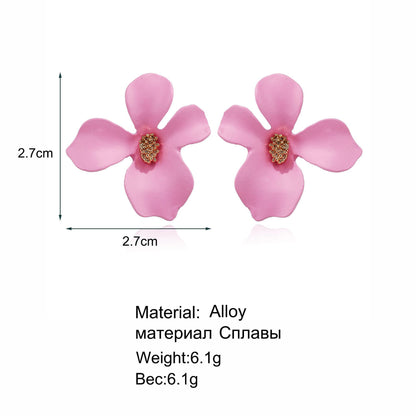 Fashion Flowers Design Candy Colar Women Earrings 2pcs/Set