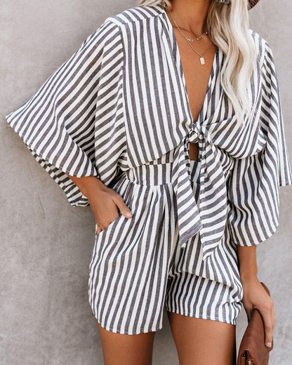 Summer High Waist Short Jumpsuits-STYLEGOING