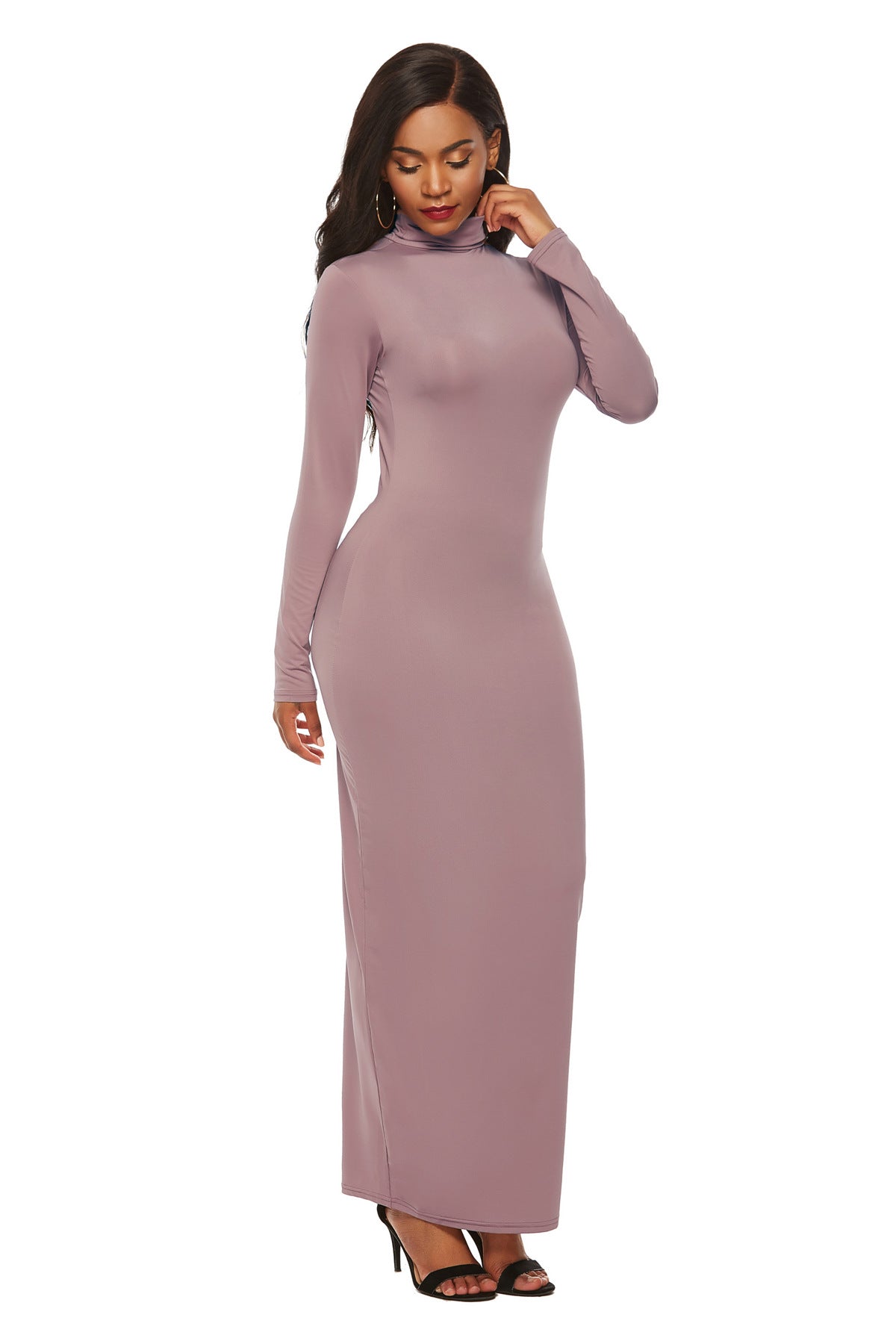 Elegant Elastic Long Sleeves Dresses