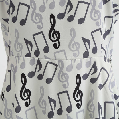 Vintage Music Note Dresses for Women