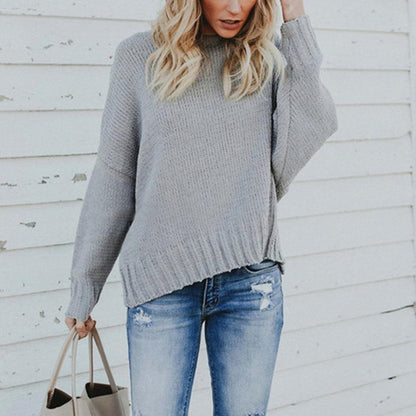 Women Backless Lace Up Sweaters-STYLEGOING