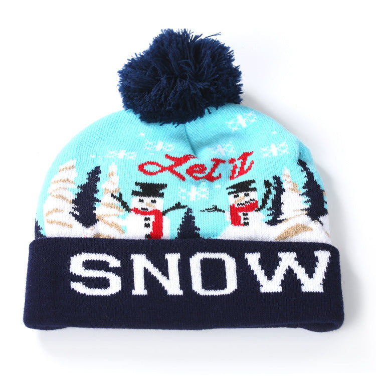 Merry Christmas Knitted Colorful Hats for Kids&Adult