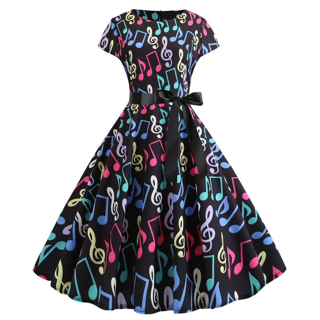 Vintage Music Note Dresses for Women