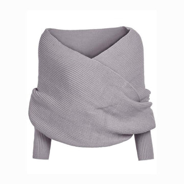 Sexy Off The Shoulder Knitting Sweter Tops-STYLEGOING