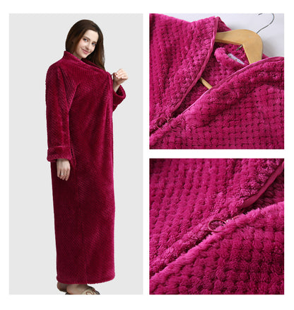 Cozy Fleece Women Sleepwear Gowns