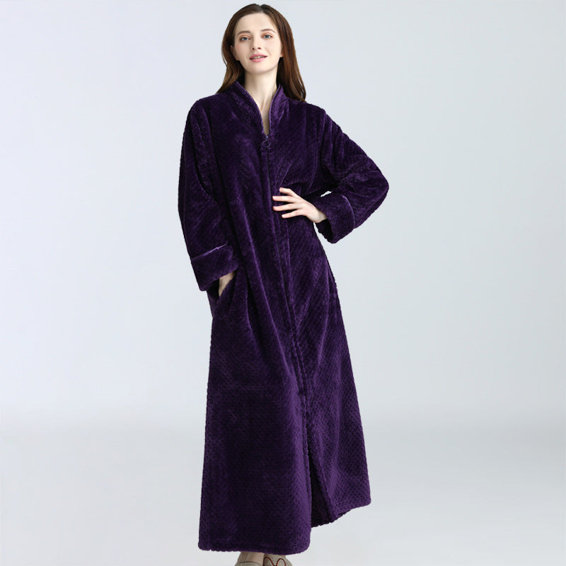 Cozy Fleece Women Sleepwear Gowns