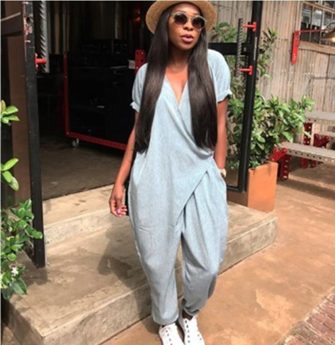 Women Plus Sizes Leisure Loose Rompers-STYLEGOING