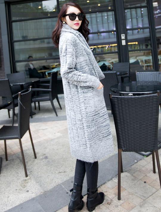 Women Thick Loose Scarf& Long Knitting Cardigans-STYLEGOING