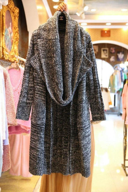 Women Thick Loose Scarf& Long Knitting Cardigans-STYLEGOING