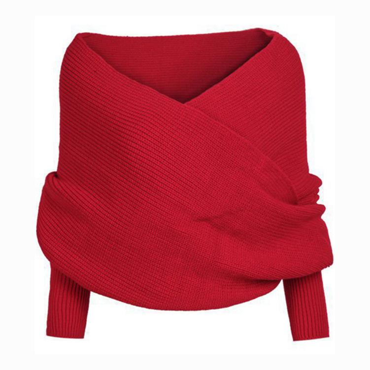 Sexy Off The Shoulder Knitting Sweter Tops-STYLEGOING