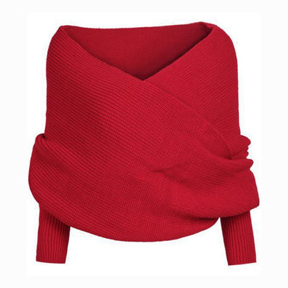 Sexy Off The Shoulder Knitting Sweter Tops-STYLEGOING