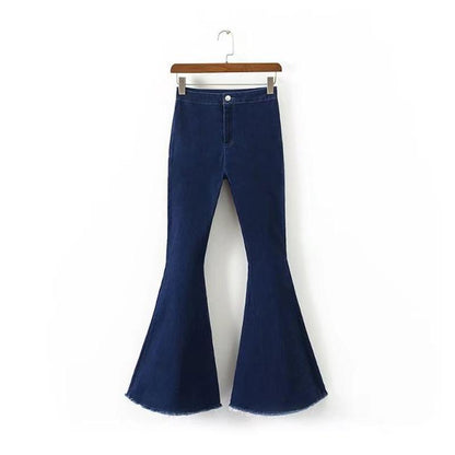 Women Elastic Fall Large Trumpet Jeans-STYLEGOING