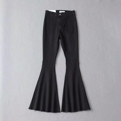 Women Elastic Fall Large Trumpet Jeans-STYLEGOING