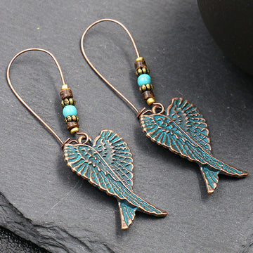 Vintage Bohemian Dreamcatcher Drop Earrings for Women
