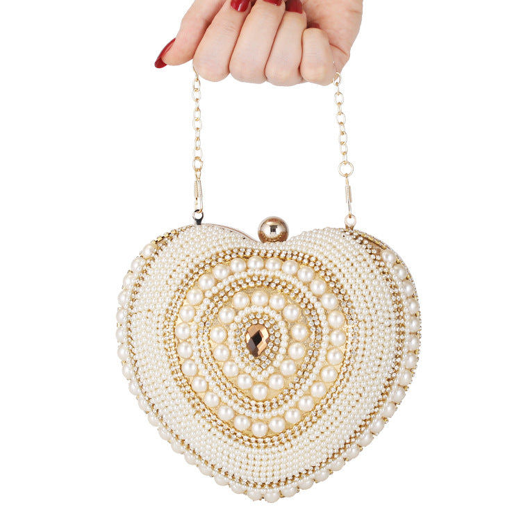 Women Sweetheart Design Beaded Evening Party Bags