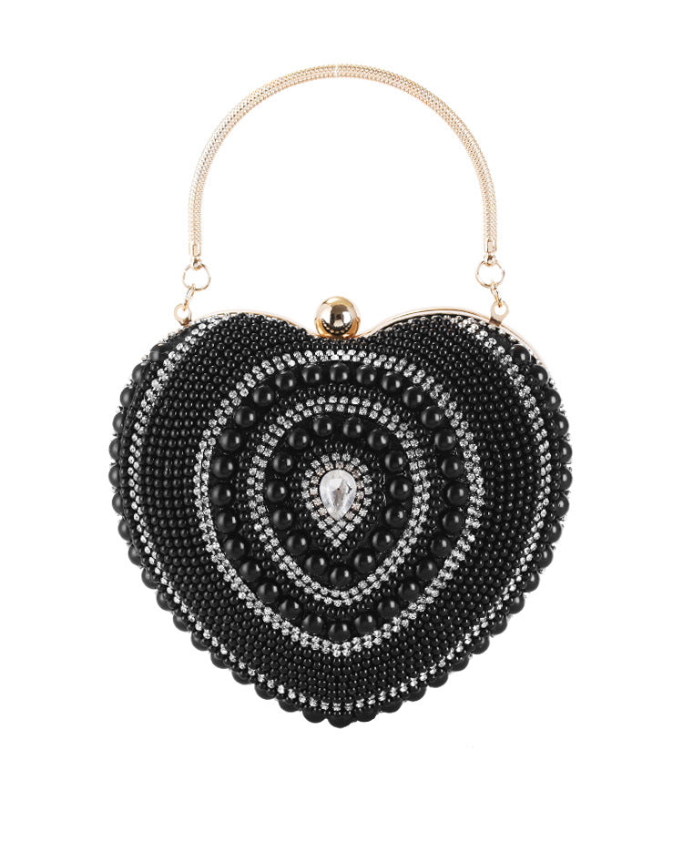 Women Sweetheart Design Beaded Evening Party Bags