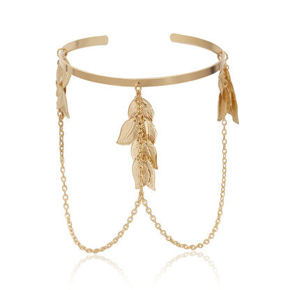 Fashion U Shape Leaf Designed Adjustable Arm Chains