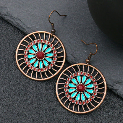 Vintage Bohemian Dreamcatcher Drop Earrings for Women