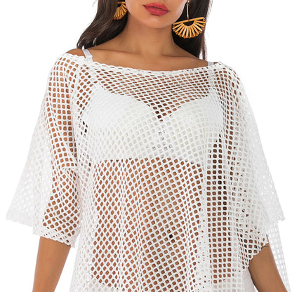 Irregular Off The Shoulder See Through Summer Beach Cover Ups