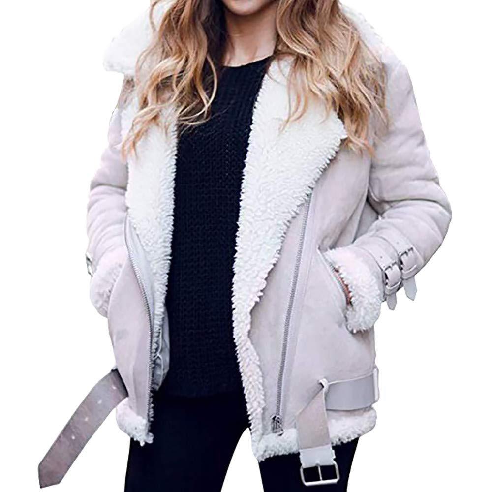 Women Winter Motocycle Wool Overcoat-STYLEGOING